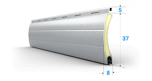 Rolluiklamel 37 mm – aluminium profiel