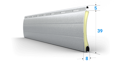 Rolluiklamel 39 mm – aluminium profiel