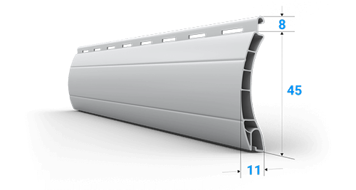 45 mm kunststof lamelprofiel – technische details