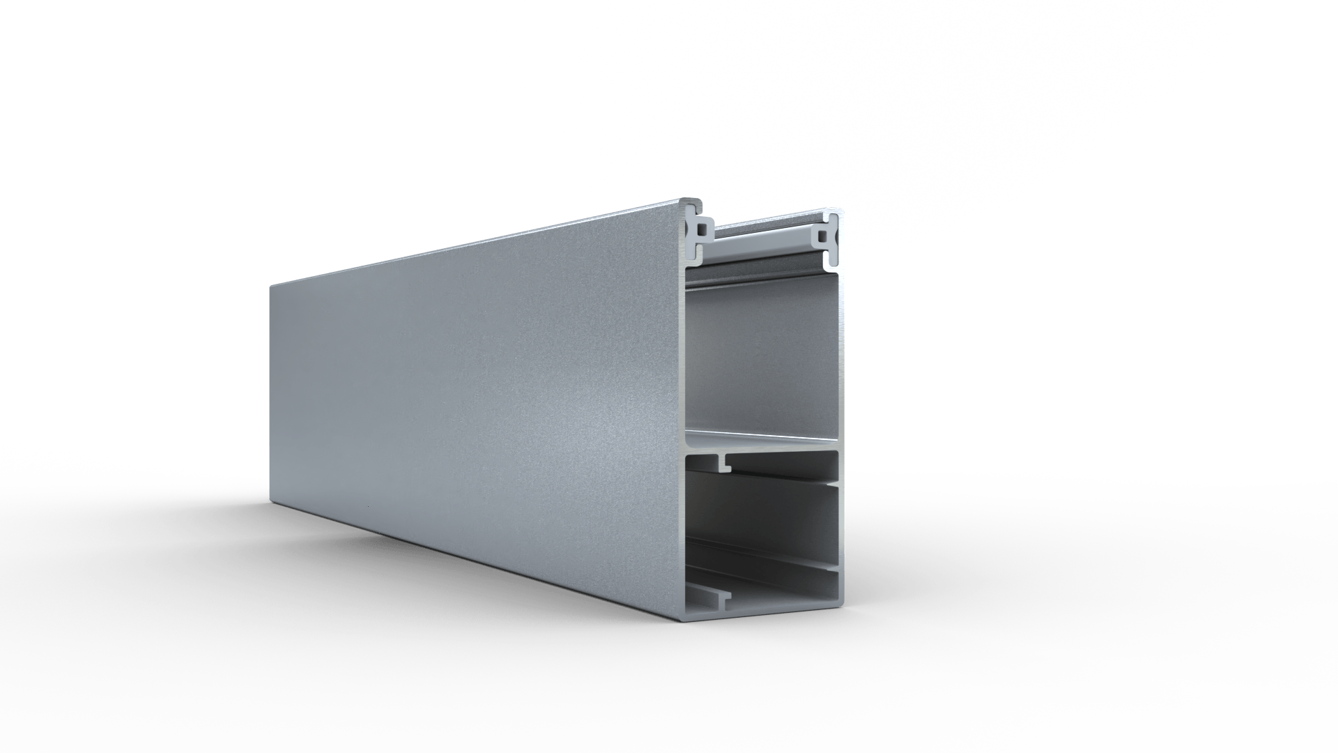 Geleiderail van aluminium, kleur zilver RAL9006