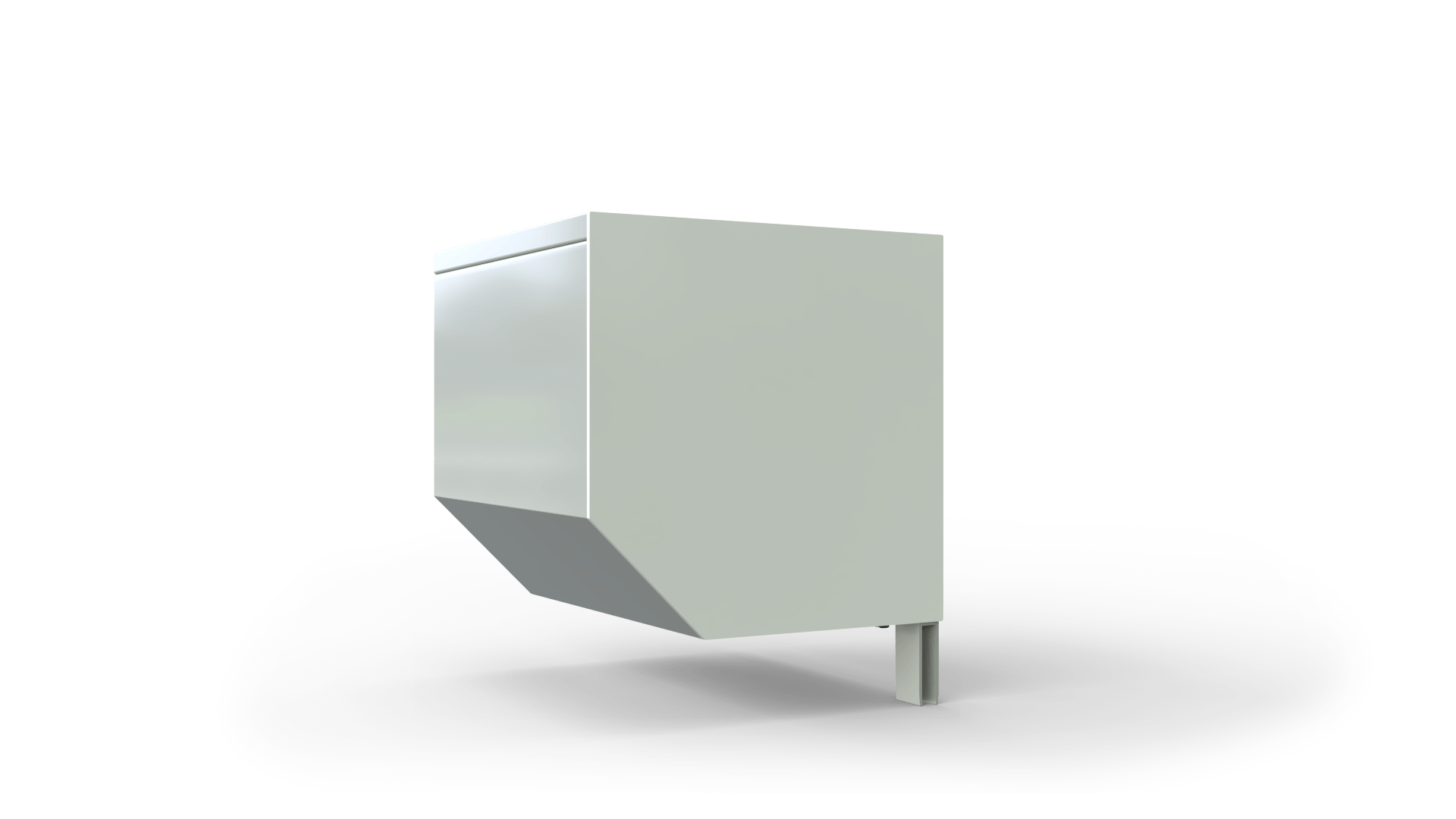 Roldeurkast van aluminium in grijs RAL7038