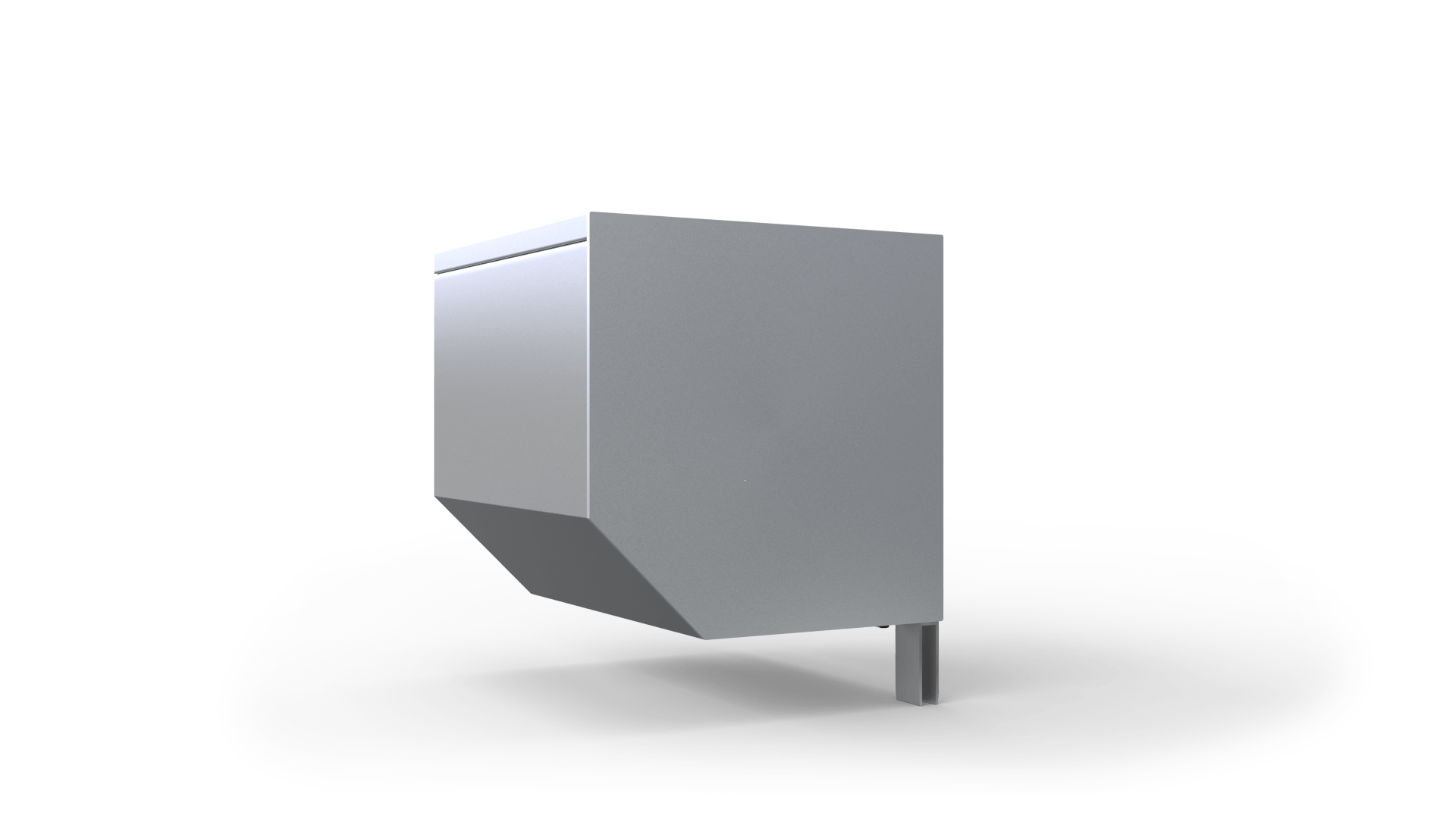 Roldeurkast van aluminium in zilverkleur RAL9006