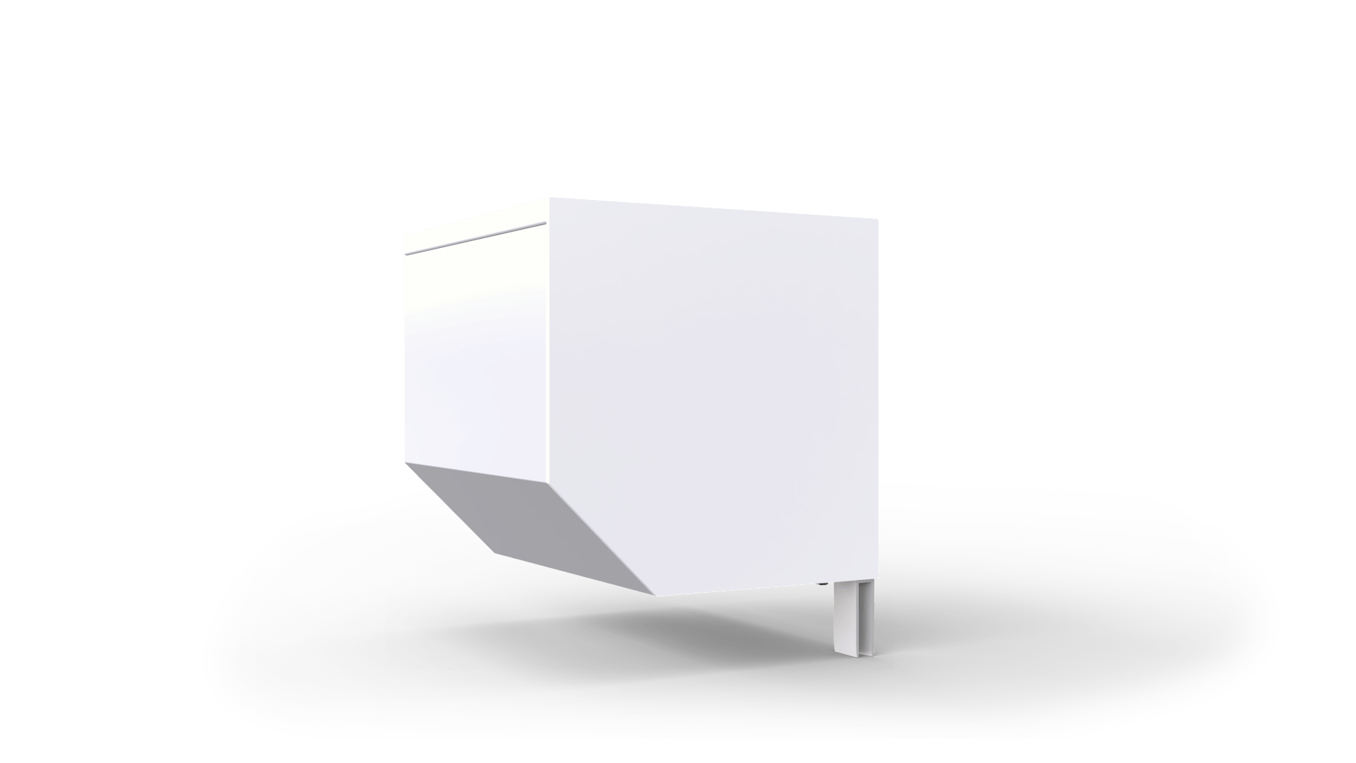 Roldeurkast van aluminium in wit RAL9016