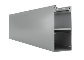 Geleiderail van aluminium, kleur grijs RAL7038