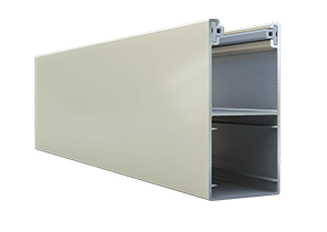 Geleiderail van aluminium, kleur lichtbeige RAL1013