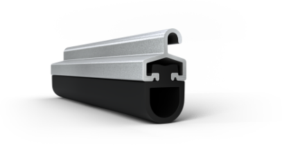 Eindlijst van aluminium voor Basic roldeuren 77 mm