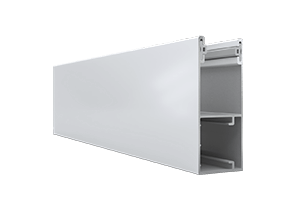 Roldeur RP77 geleiderail van aluminium, kleur wit RAL9016