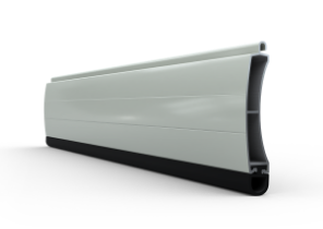 Aluminium eindprofiel voor premium 77 roldeuren, kleur grijs RAL7038