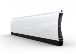 Eindprofiel voor premium roldeuren van aluminium, kleur wit RAL9016