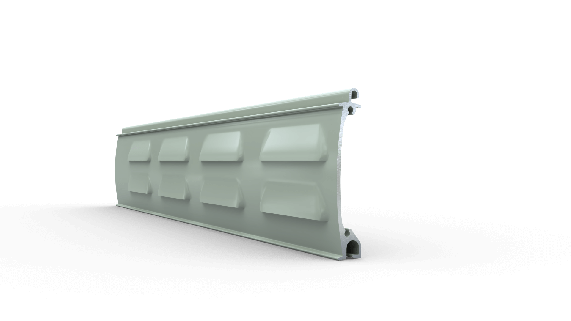 Ventilatierooster 77 mm voor roldeur, kleur grijs RAL7038