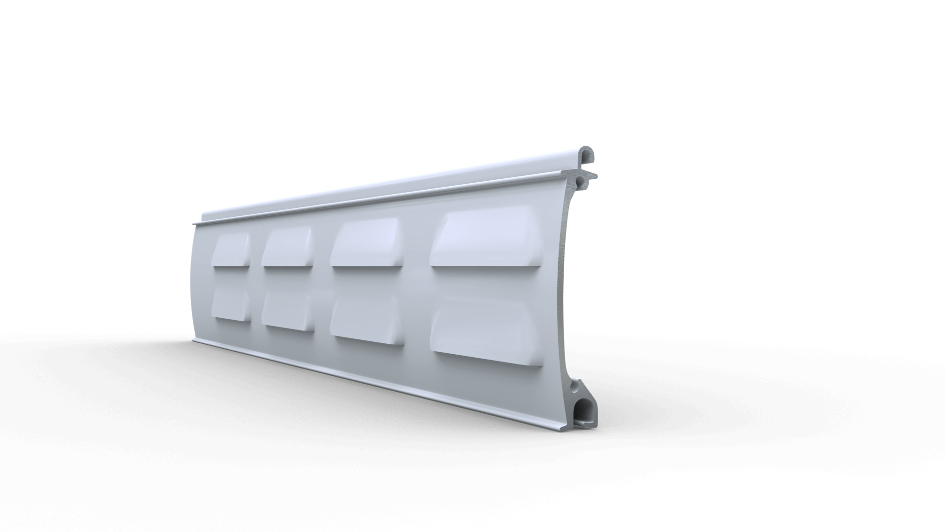 Ventilatierooster 77 mm voor roldeur, kleur wit RAL9016