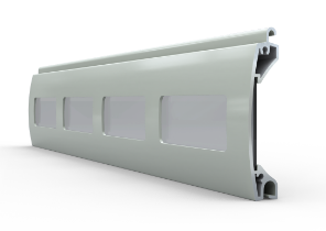 Beglazingselement 77 mm van aluminium, kleur grijs RAL7038