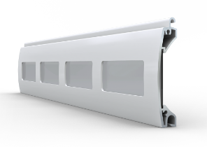 Beglazingselement 77 mm van aluminium, kleur wit RAL9016