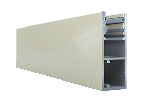 Geleiderail van aluminium voor roldeur RP77, kleur lichtbeige RAL1013