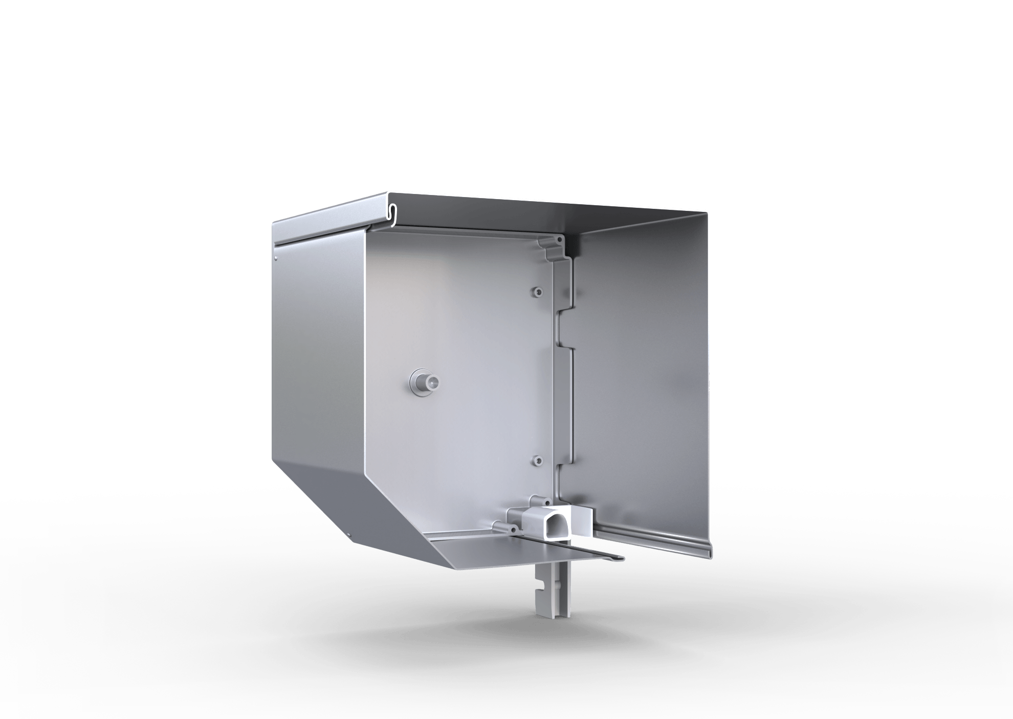 Aluminium kast voor roldeuren 205 mm