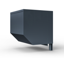 Kast van aluminium voor premium roldeur, kleur antracietgrijs RAL7016