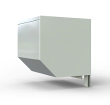 Kast van aluminium voor premium roldeur, kleur grijs RAL7038