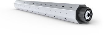 Stalen as met aluminium onderdelen voor roldeuren en garagedeuren