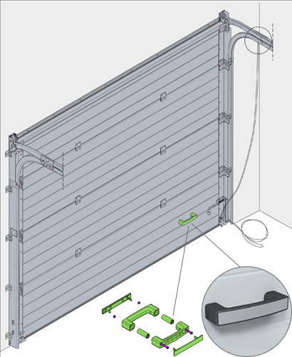 Sectionaaldeuren Standaard - Handgreep Installatietype