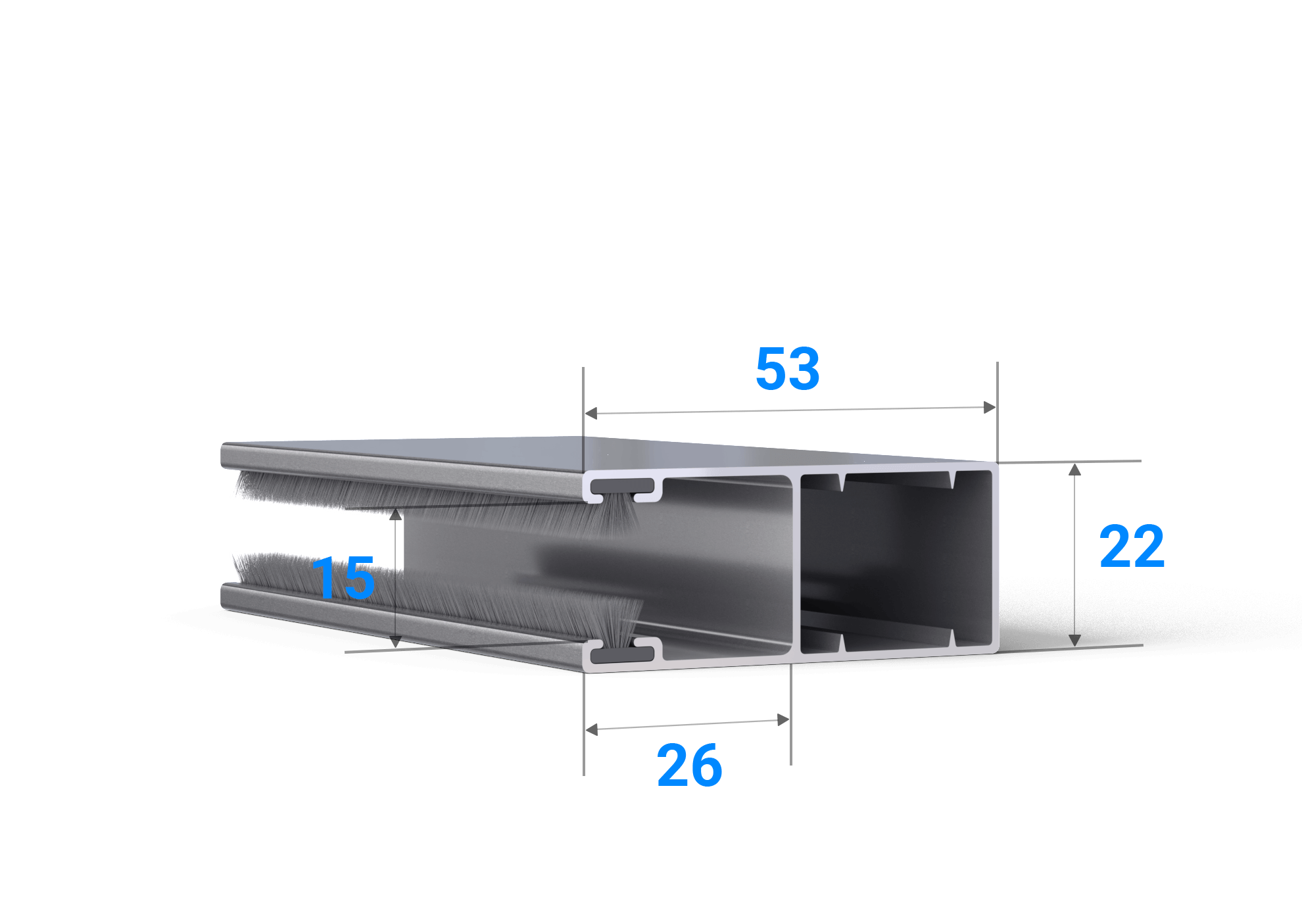 pvc lamelprofiel 52 geleider