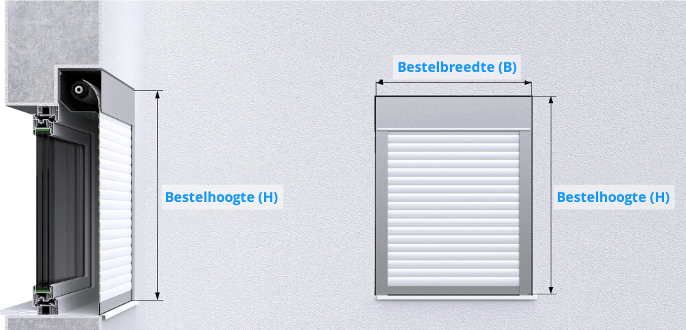 pvc lamelprofiel 52 OP HET KOZIJN EN IN DE DAGOPENING