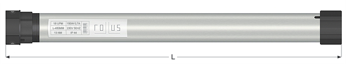 Motorbediening ROLLUS - draadloze buismotor RFM 10/20 selecteerbaar vanaf een installatiebreedte van 700 mm