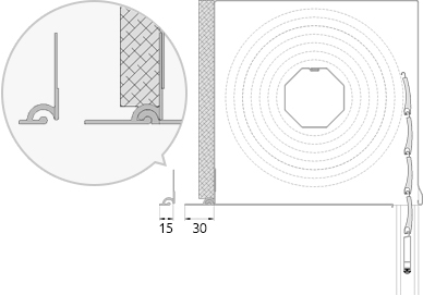 Inbouw met gipsen voet / schuine gipsen voet