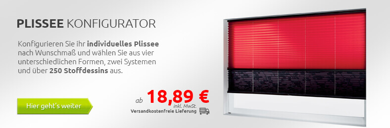 Configurator plisségordijnen